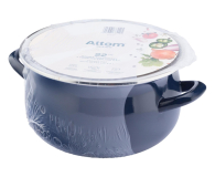 Altom Garnek emaliowany 22 cm 3,5 l pokrywka granat indukcja - 1611114 - zdjęcie 5